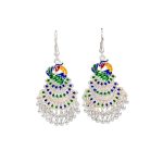 Cloisonne Peacock Earrings Miao Silver National Totem Phoenix - Image 7