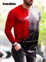 Halloween Autumn And Winter Men S Print Simple Long-Sleeved T Shirt - Image 5