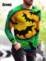Halloween Autumn And Winter Men S Print Simple Long-Sleeved T Shirt - Image 7