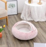 2 In 1 Dog And Cat Bed Pet Winter Bed Round Plush Warm Bed House Soft Long Plush Pets Bed Pet Products - Image 9