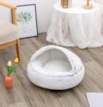 2 In 1 Dog And Cat Bed Pet Winter Bed Round Plush Warm Bed House Soft Long Plush Pets Bed Pet Products - Image 3