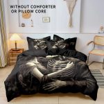 Rose Skull Printed Home Textile Bedding Suit - Image 2