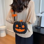 2023 Halloween Bags Funny Pumpkin Cartoon Shoulder Crossbody Bag With Bat Personalized Creative Female Bag - Image 8