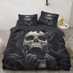 Rose Skull Printed Home Textile Bedding Suit - Image 8