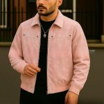 Vintage Brown Lapel Men's Leather Overcoat Jacket - Image 3