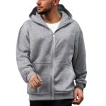 Backpack Men's Loose Sports And Leisure Hooded Zipper Sweatshirt - Image 4