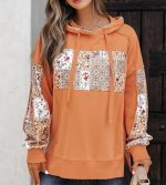 Pullover Hoodie With Drawstrings Top Casual Printed Loose Sweatshirt - Image 7