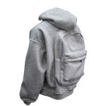 Backpack Men's Loose Sports And Leisure Hooded Zipper Sweatshirt - Image 8