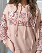 Pullover Hoodie With Drawstrings Top Casual Printed Loose Sweatshirt - Image 3