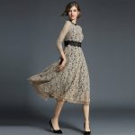 New European And American Hook Flower Hollow Stitching Lace Dress - Image 4