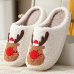 Winter Warm Home Christmas Elk Cotton Slippers - Image 9