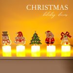 LED Electronic Candle Lights Christmas Trees Santa Claus Snowmen Creative Candles Small Night Lights Home Decorative Ornaments - Image 2