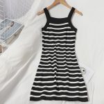 Women's All-match Slim Ribbed Hip Knitted Suspender Dress - Image 5