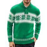 Men's New Pullover Sweater Autumn And Winter Long Sleeved Christmas Casual Fashion Jacquard Knitted Sweater Clothing For Men - Image 2