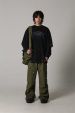 Double Yarn Combed Cotton Rock Print Round Neck Short Sleeve T-Shirt Men - Image 2