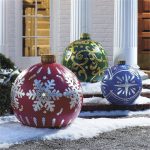 Christmas Ornament Ball Outdoor Pvc 60CM Inflatable Decorated Ball PVC Giant Big Large Balls Xmas Tree Decorations Toy Ball - Image 4