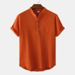 Men's Casual Short Sleeve Floral Short Sleeve Shirt - Image 2