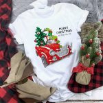 Christmas Print Girlfriends Red T-Shirt - Image 6