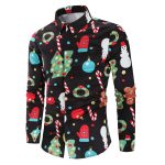 Men's Shirt Snowman Christmas 3D Digital Printing Long Sleeve Shirt - Image 2