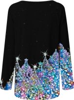 Women's Fashion Christmas Printed T-shirt - Image 8