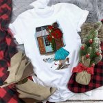 Christmas Print Girlfriends Red T-Shirt
