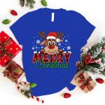 Cute Merry Christmas Printed T-shirt - Image 7