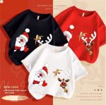 Christmas Elk Cotton T-shirt Boy - Image 3