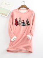 Ladies Christmas plus velvet base shirt - Image 6