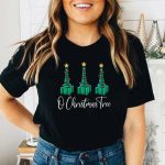 Women's Black Christmas Tree T-shirt