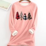 Ladies Christmas plus velvet base shirt