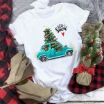 Christmas Print Girlfriends Red T-Shirt - Image 9