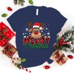 Cute Merry Christmas Printed T-shirt - Image 4
