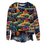 Christmas Street Fashion Round-neck Shirt Top - Image 4