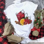 Christmas Print Girlfriends Red T-Shirt - Image 8