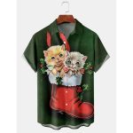 European Size 3D Christmas Printed Shirt Men - Image 3