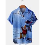 European Size 3D Christmas Printed Shirt Men - Image 8