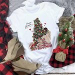 Christmas Print Girlfriends Red T-Shirt - Image 5