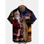 European Size 3D Christmas Printed Shirt Men - Image 6