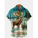 European Size 3D Christmas Printed Shirt Men - Image 10