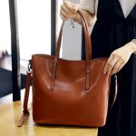 Simple Oil Wax Leather Messenger Shoulder Bags Women's High Capacity Portable Tote Bag - Image 2