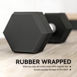 2x6kg Hex Dumbbells Set Rubber Dumbbells Weight Lifting Equipment Fitness Home Gym - Image 3